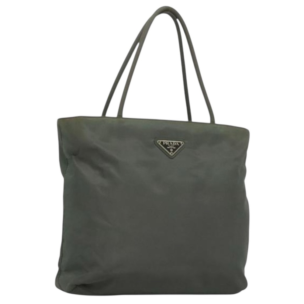 Prada Green Nylon Tote Bag